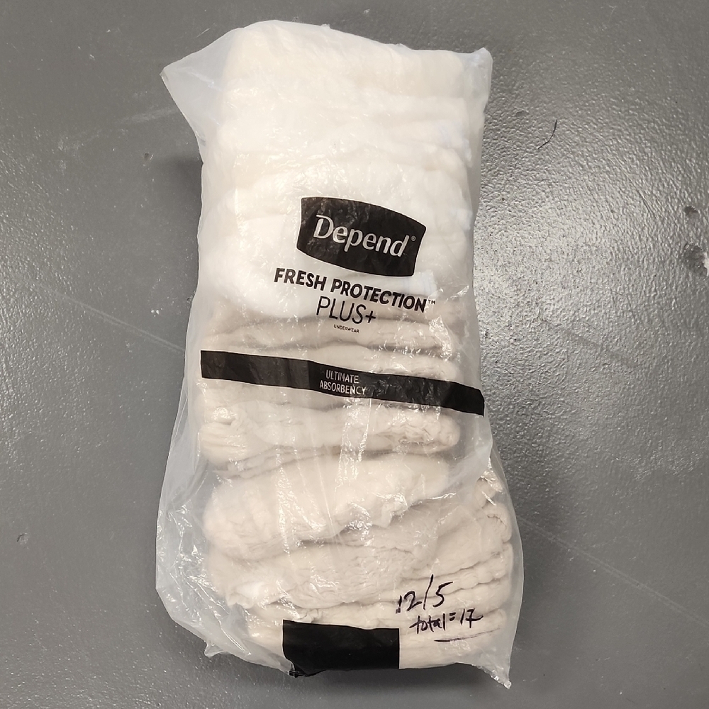 Depend 17x Count Fresh Protection Plus* Adult Underwear NEW, sz XL